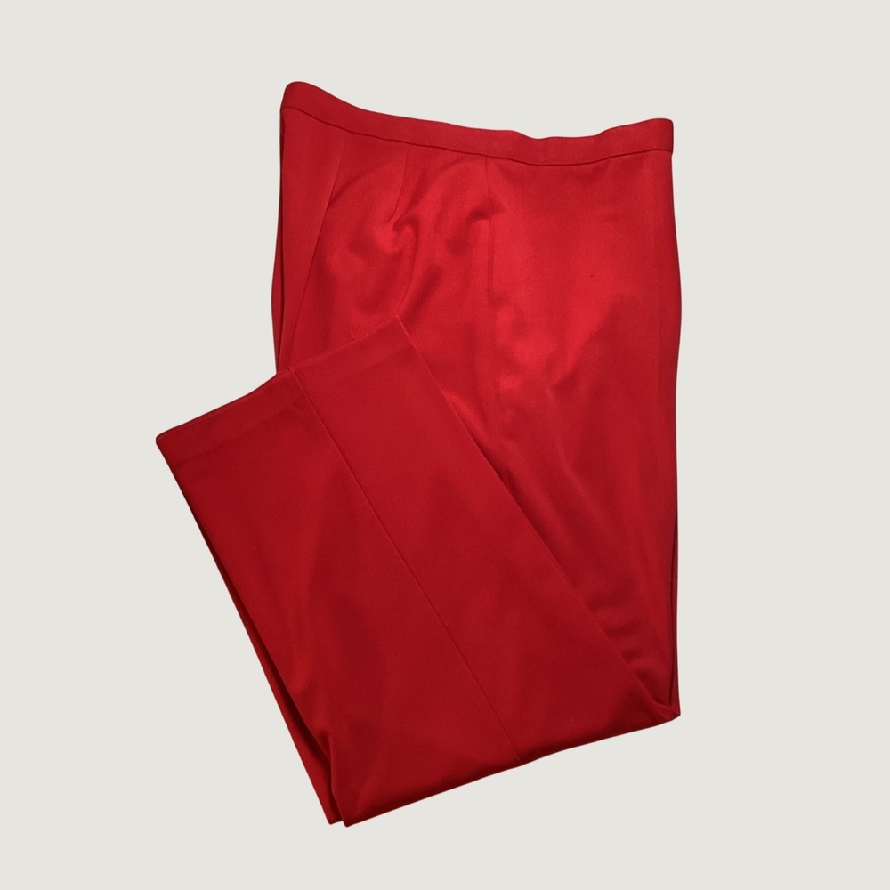 Kim Rogers Signature Dress Pants Women 16W Red Career Classic Office Stretch